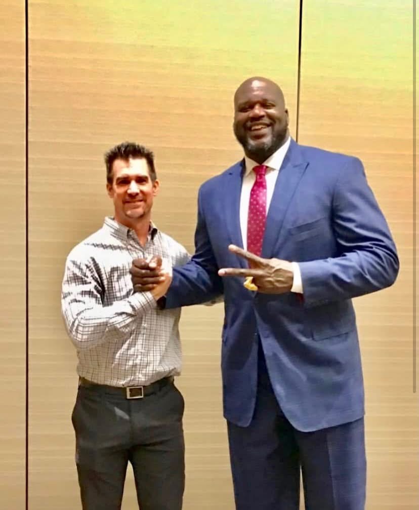 Jim Cotta with Shaquille O'Neal